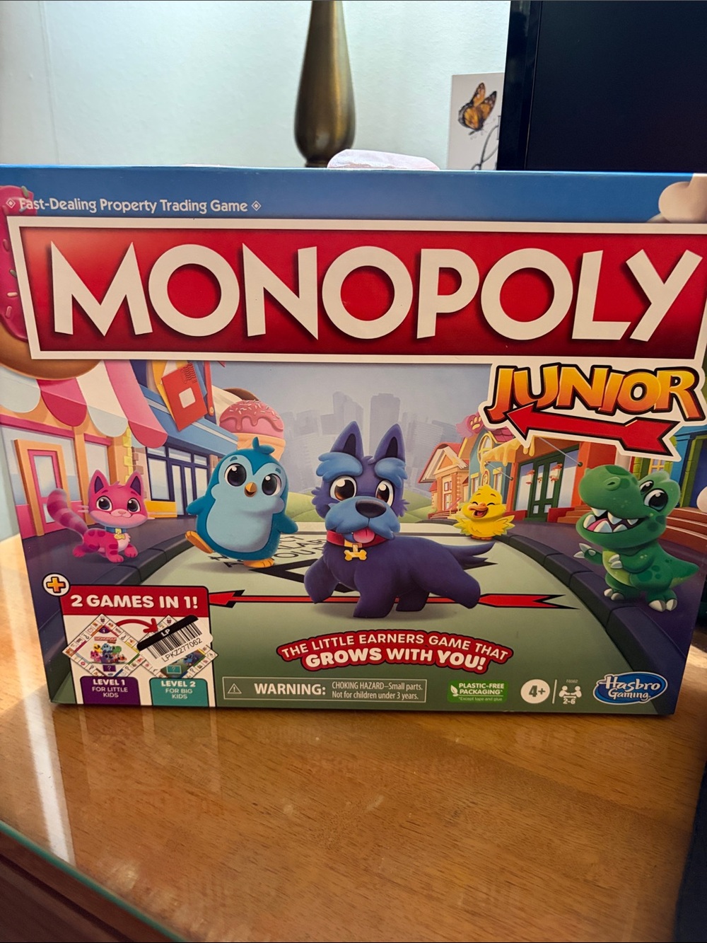 Hasbro Monopoly Junior Board Game - Red, Blue, Purple, Green, Yellow, Pink